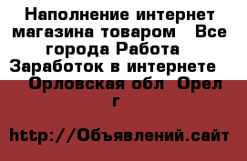 Наполнение интернет магазина товаром - Все города Работа » Заработок в интернете   . Орловская обл.,Орел г.